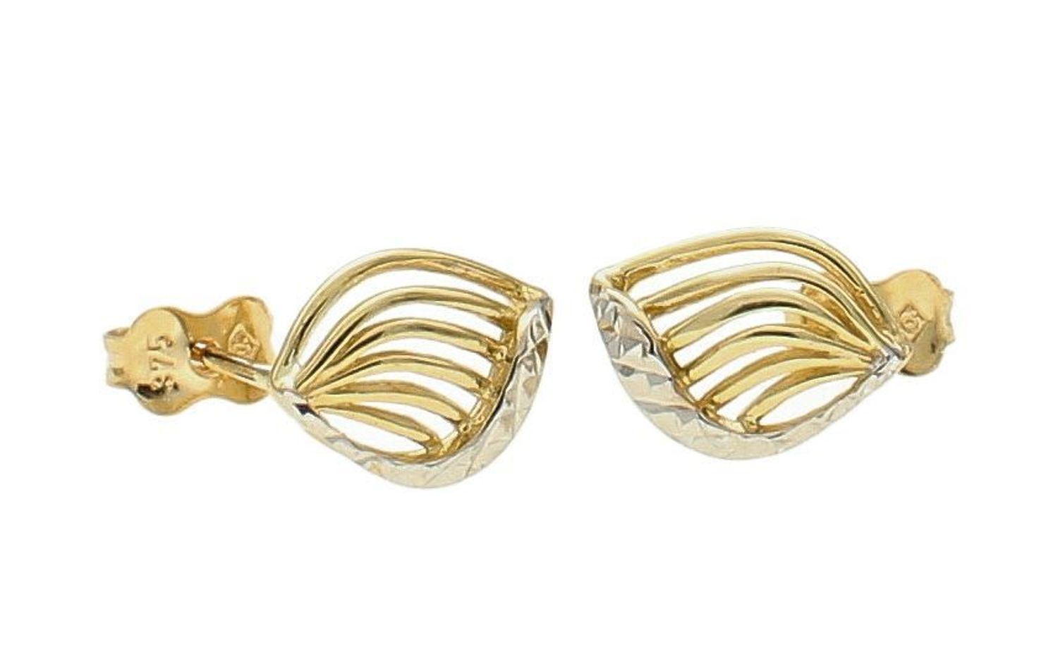 Złote kolczyki damskie 375 klasyczne wkrętki KL 3375A 375.jpg